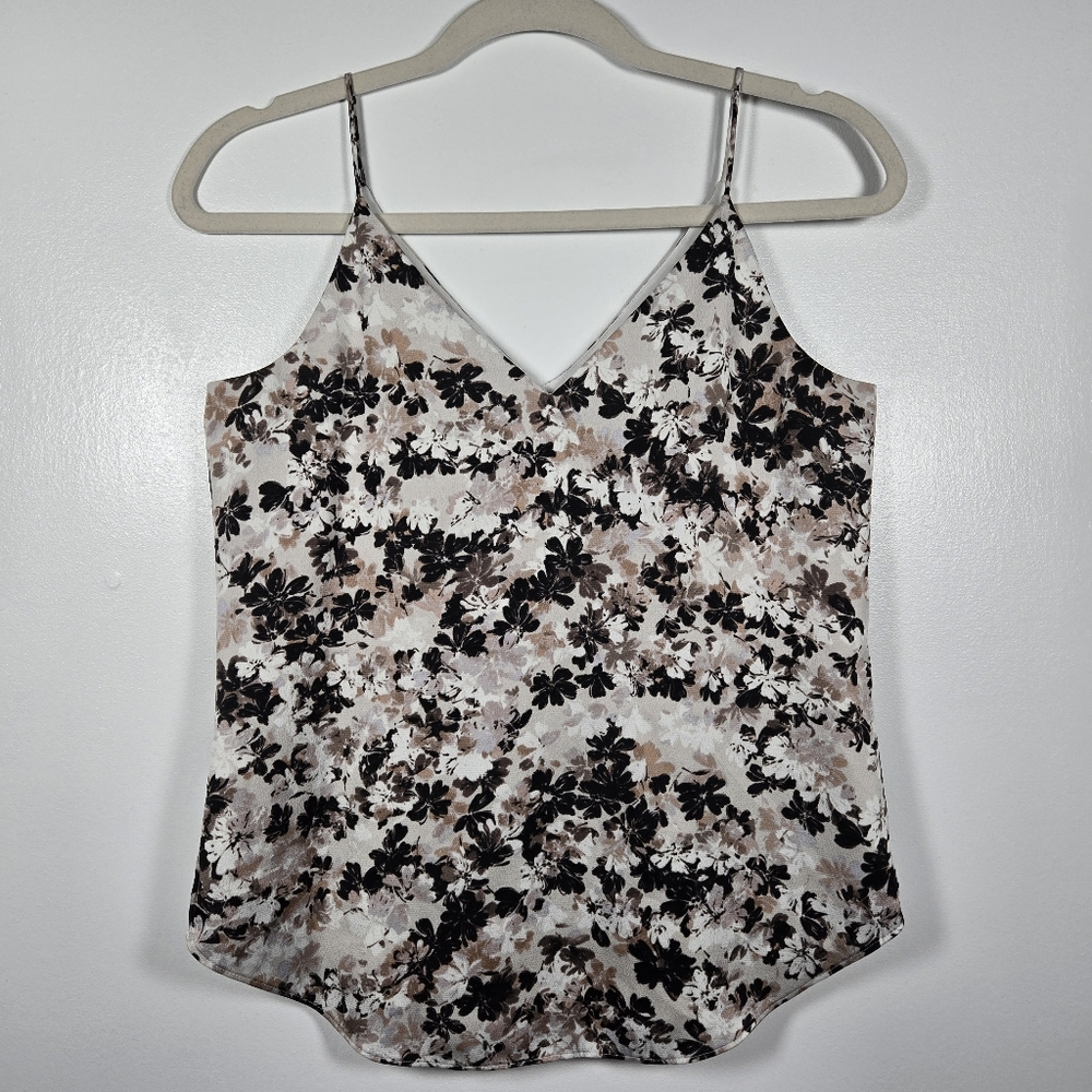 Express Ditsy Floral Watercolor Abstract V-Neck Lined Cami Tank Top Size XS